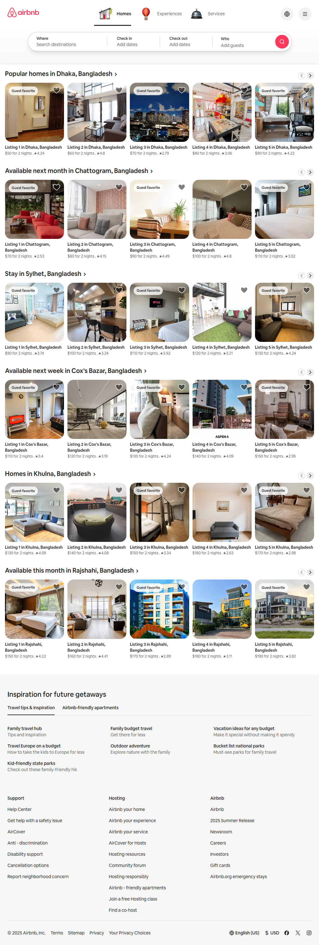 Airbnb Landing Page